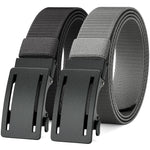 Load image into Gallery viewer, Men&#39;s 2Pack Nylon Ratchet Belts, 1.38&quot; Casual Web Click Belt for Jeans, Business Dress, Adjustable Trim to Fit
