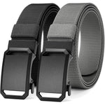 Load image into Gallery viewer, Men&#39;s 2Pack Nylon Ratchet Belts, 1.38&quot; Casual Web Click Belt for Jeans, Business Dress, Adjustable Trim to Fit

