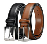 Load image into Gallery viewer, Men&#39;s Leather Dress Belt 2Pack, Handmade, Genuine Leather, Fashion &amp; Classic Designs for Work Business and Casual
