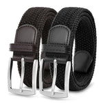 Load image into Gallery viewer, Stretch Belt 2Pack,Braided Canvas Woven Elastic Stretch Belts for Men/Women/Junior,Golf Outdoor Activities
