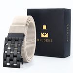 Load image into Gallery viewer, MILORDE Men's Ratchet Nylon Web, 35MM, Dressy Casual Work Belt with Automatic Buckle Quick Release, Full Adjustable
