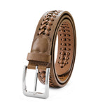 Load image into Gallery viewer, MILORDE Leather Braided Belts for Men, Handmade, Causal Woven Leather Jeans daily wear
