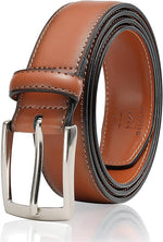 Load image into Gallery viewer, MILORDE Men's Genuine Leather Dress Belt, Handmade, 100% Cow Leather, Fashion &amp; Classic Designs for Work Business and Casual
