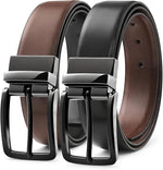 Load image into Gallery viewer, MILORDE Reversible Belt for Men - Adjustable Size - Premium Leather - Double Style in One Belt
