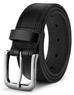 Load image into Gallery viewer, Men&#39;s Jean Leather Belt, 35mm 100% Genuine Leather, Handmade, Classic Designs for Work and Casual
