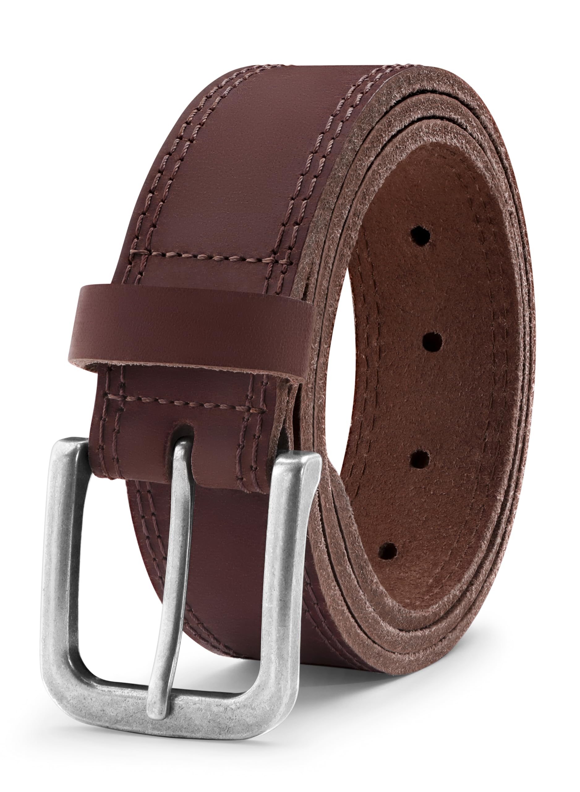 Men's Jean Leather Belt, 35mm 100% Genuine Leather, Handmade, Classic Designs for Work and Casual