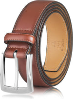 Load image into Gallery viewer, MILORDE Men's Genuine Leather Dress Belt, Handmade, 100% Cow Leather, Fashion &amp; Classic Designs for Work Business and Casual
