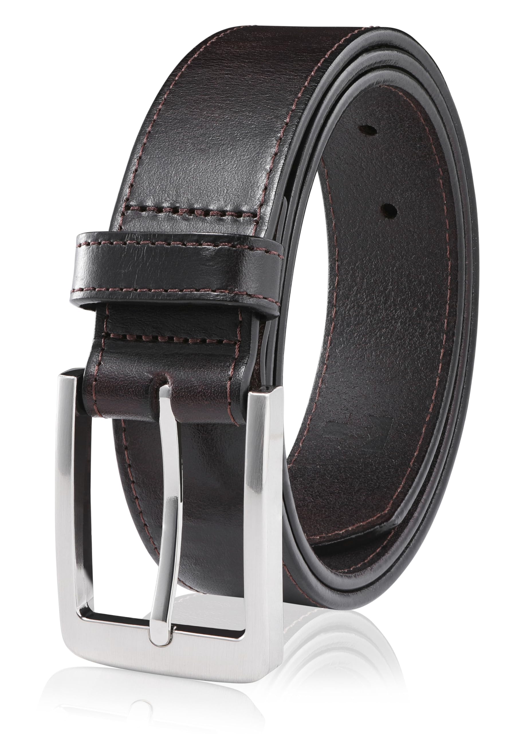 Men's Genuine Leather Dress Belt, Handmade, 100% Cow Leather, Fashion & Classic Designs for Work Business and Casual