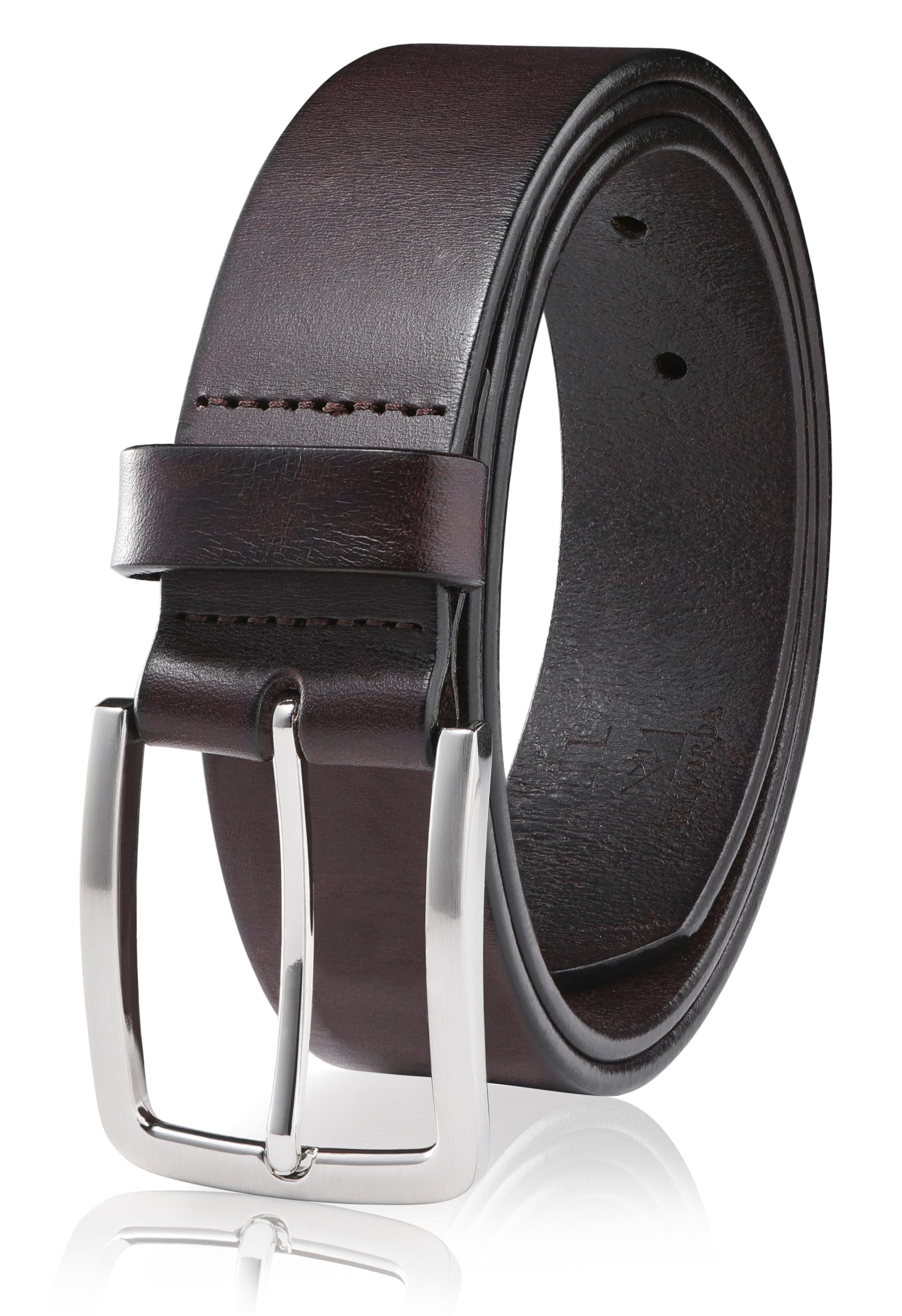 Men's Genuine Leather Dress Belt, Handmade, 100% Cow Leather, Fashion & Classic Designs for Work Business and Casual