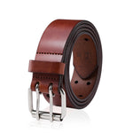 Load image into Gallery viewer, Men&#39;s Jean Leather Belt Double Prong, 35mm 100% Genuine Leather, Handmade, Classic Designs for Work and Casual
