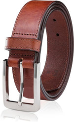 Load image into Gallery viewer, MILORDE Men's Genuine Leather Dress Belt, Handmade, 100% Cow Leather, Fashion &amp; Classic Designs for Work Business and Casual
