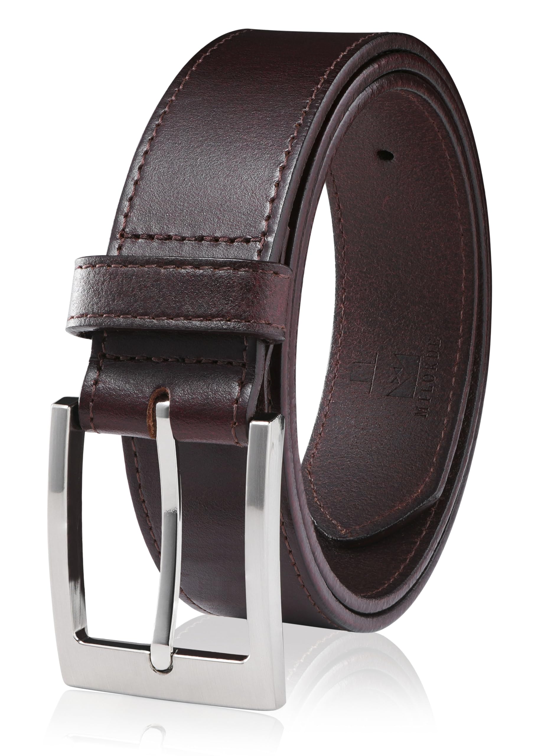 Men's Genuine Leather Dress Belt, Handmade, 100% Cow Leather, Fashion & Classic Designs for Work Business and Casual