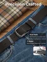 Load image into Gallery viewer, MILORDE Full Grain Leather Belt for Men, Daily Wear for Jeans Casual Pants, Handmade Men Leather Belts with Gift Box
