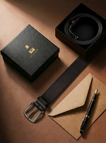Load image into Gallery viewer, MILORDE Full Grain Leather Belt for Men, Daily Wear for Jeans Casual Pants, Handmade Men Leather Belts with Gift Box
