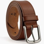 Load image into Gallery viewer, MILORDE Full Grain Leather Belt for Men, Daily Wear for Jeans Casual Pants, Handmade Men Leather Belts with Gift Box
