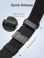 Load image into Gallery viewer, Men&#39;s 2Pack Nylon Ratchet Belts, 1.38&quot; Casual Web Click Belt for Jeans, Business Dress, Adjustable Trim to Fit
