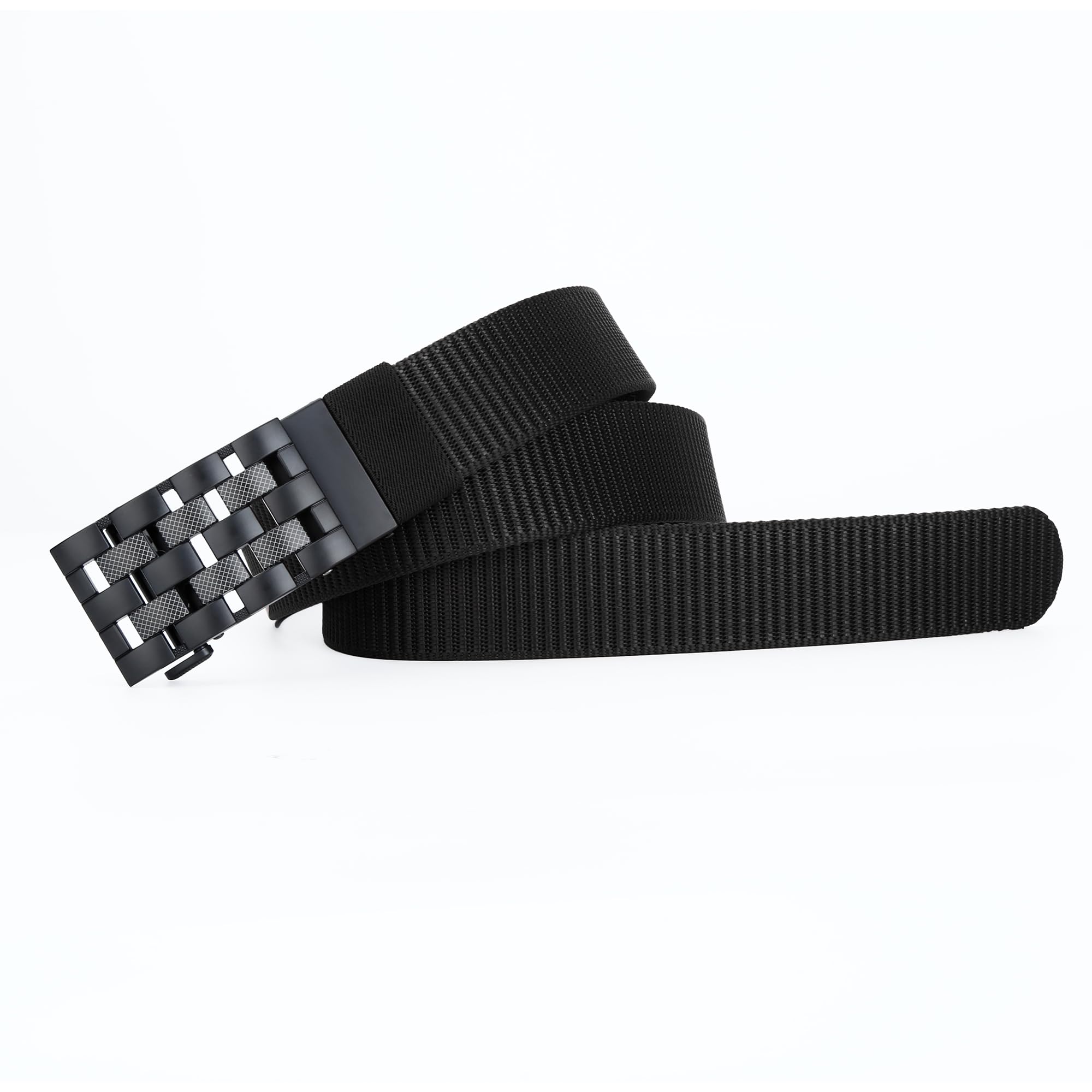 Men's Ratchet Nylon Web, 35MM, Dressy Casual Work Belt with Automatic Buckle Quick Release, Full Adjustable