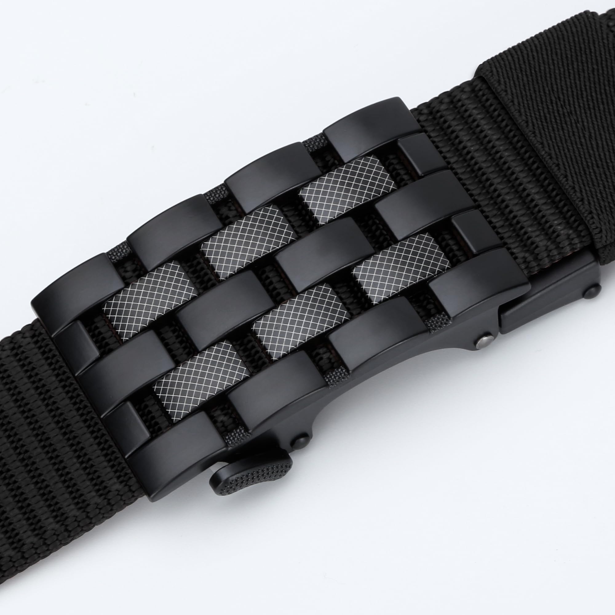 Men's Ratchet Nylon Web, 35MM, Dressy Casual Work Belt with Automatic Buckle Quick Release, Full Adjustable