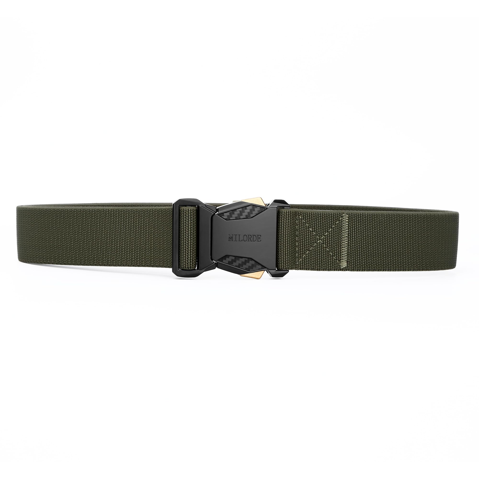 Men Tactical Belt,Stretch Nylon Web,Hiking Rigger Military Work-Quick Release