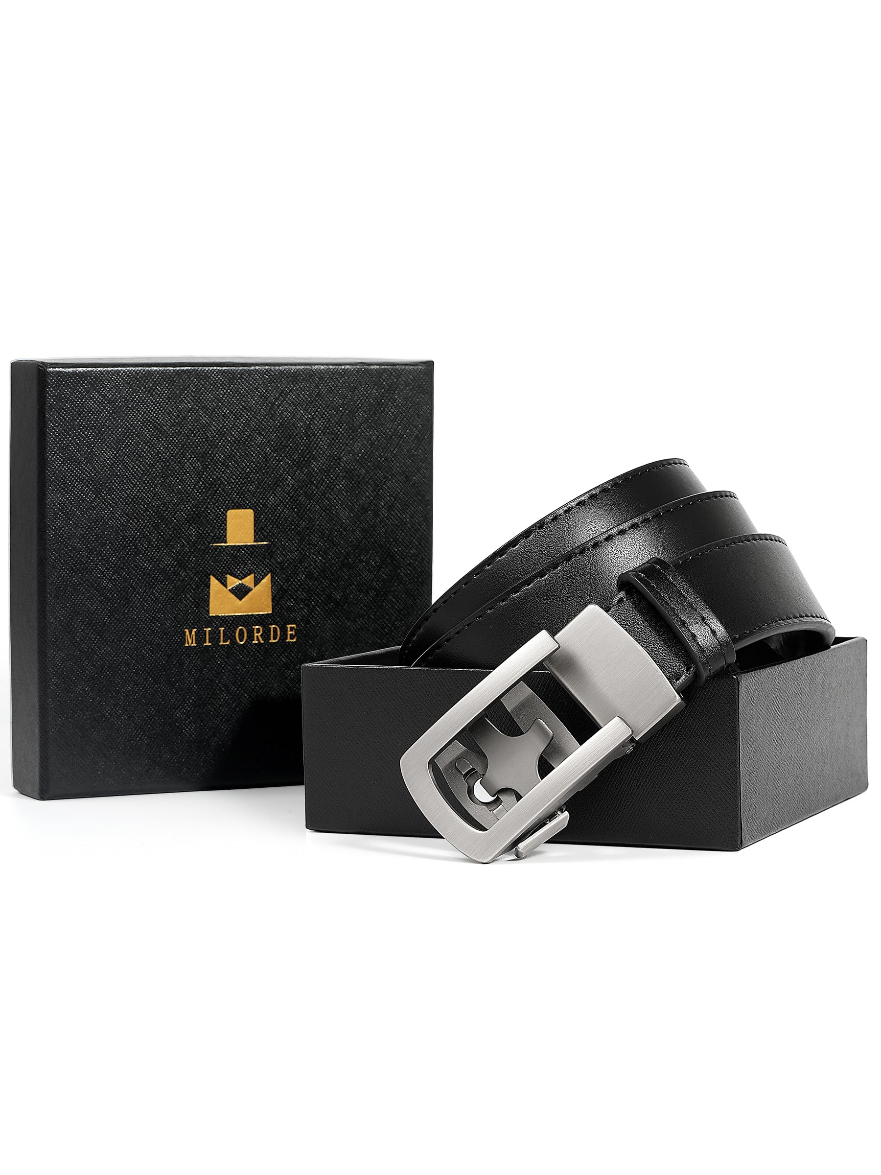 Womens Ratchet Leather Dress Belt - Customizable Fit,Fashion & Classic Designs for Dress and Casual 1 1/5"