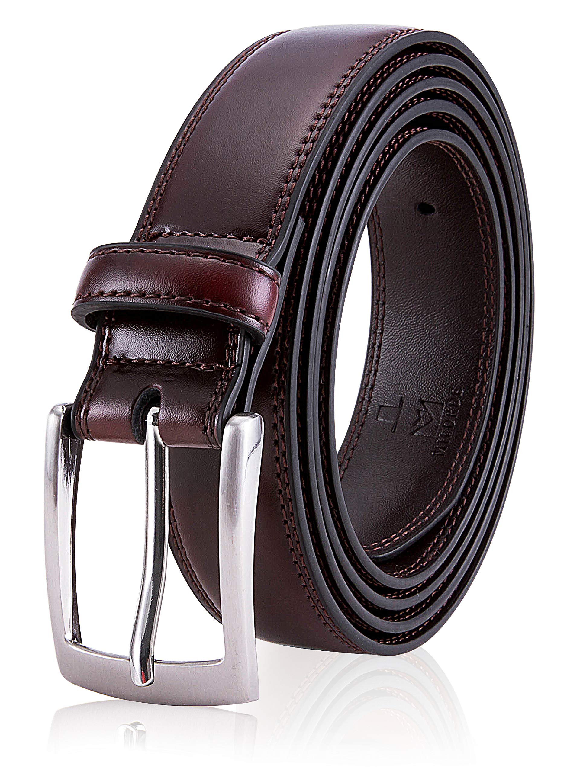 Men's Genuine Leather Dress Belt, Handmade, 100% Cow Leather, Fashion & Classic Designs for Work Business and Casual