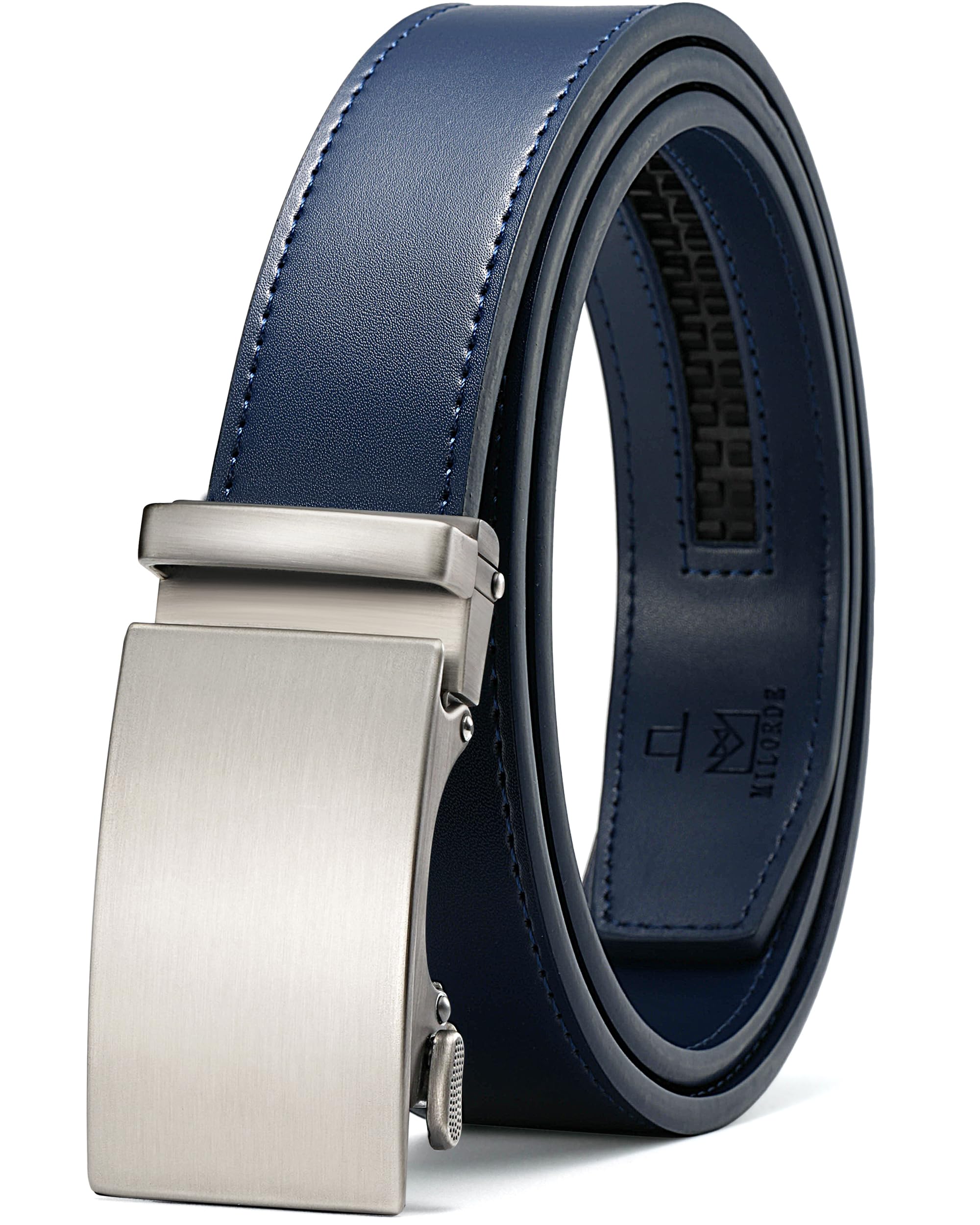 Men's Ratchet Leather Belt for Casual Golf Dress Pants Shirts, Adjustable Fit, Comfortable and Easy To Use （35mm）