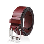 Load image into Gallery viewer, Men&#39;s Jean Leather Belt Double Prong, 35mm 100% Genuine Leather, Handmade, Classic Designs for Work and Casual
