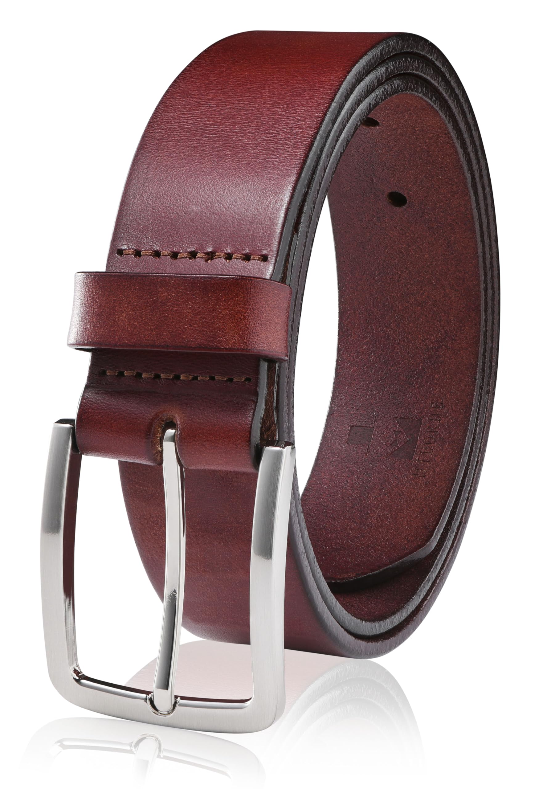 Men's Genuine Leather Dress Belt, Handmade, 100% Cow Leather, Fashion & Classic Designs for Work Business and Casual
