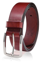 Load image into Gallery viewer, Men&#39;s Genuine Leather Dress Belt, Handmade, 100% Cow Leather, Fashion &amp; Classic Designs for Work Business and Casual
