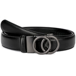 Load image into Gallery viewer, MILORDE Womens Ratchet Leather Dress Belt - 3cm/1.18“ width,Size Customizable Fit,Designs for Dress and Casual
