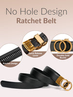 Load image into Gallery viewer, MILORDE Womens Ratchet Leather Dress Belt - 3cm/1.18“ width,Size Customizable Fit,Designs for Dress and Casual
