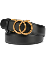Load image into Gallery viewer, MILORDE Womens Ratchet Leather Dress Belt - 3cm/1.18“ width,Size Customizable Fit,Designs for Dress and Casual
