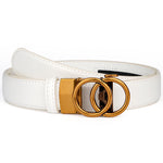 Load image into Gallery viewer, MILORDE Womens Ratchet Leather Dress Belt - 3cm/1.18“ width,Size Customizable Fit,Designs for Dress and Casual
